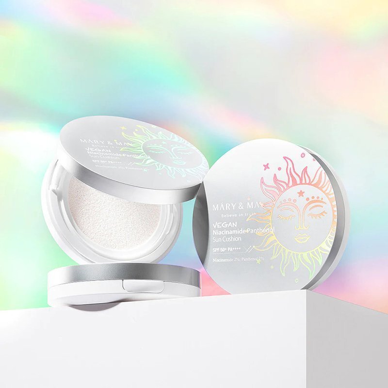 Mary&May Vegan Niacinamide Panthenol Sun Cushion apsauginis kušonas nuo saulės