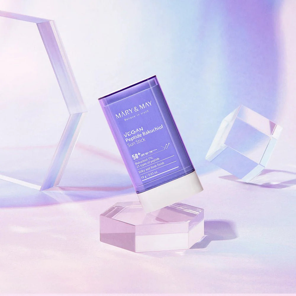 Mary&May Vegan Peptide Bakuchiol Sun Stick SPF50+ pieštukinė apsauga nuo saulės