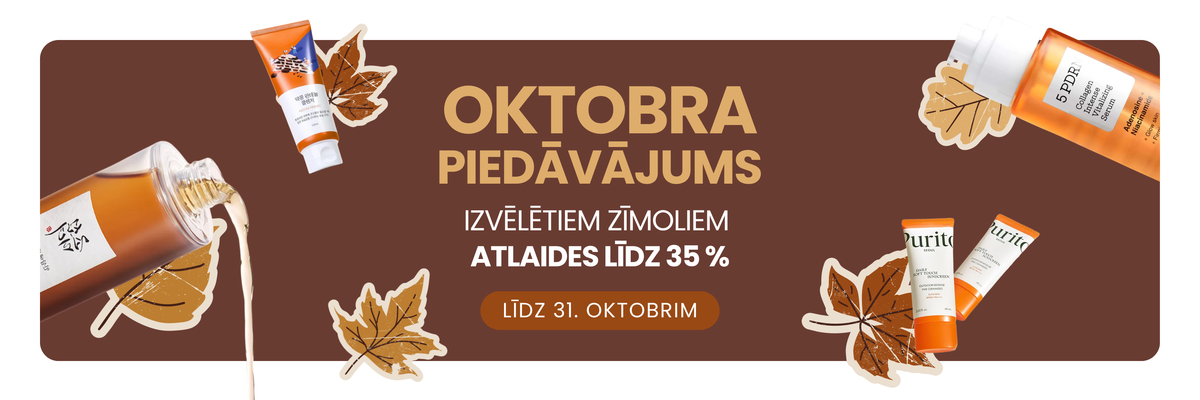 Oktobra piedāvājums – izvēlētiem zīmoliem atlaides līdz 35 %