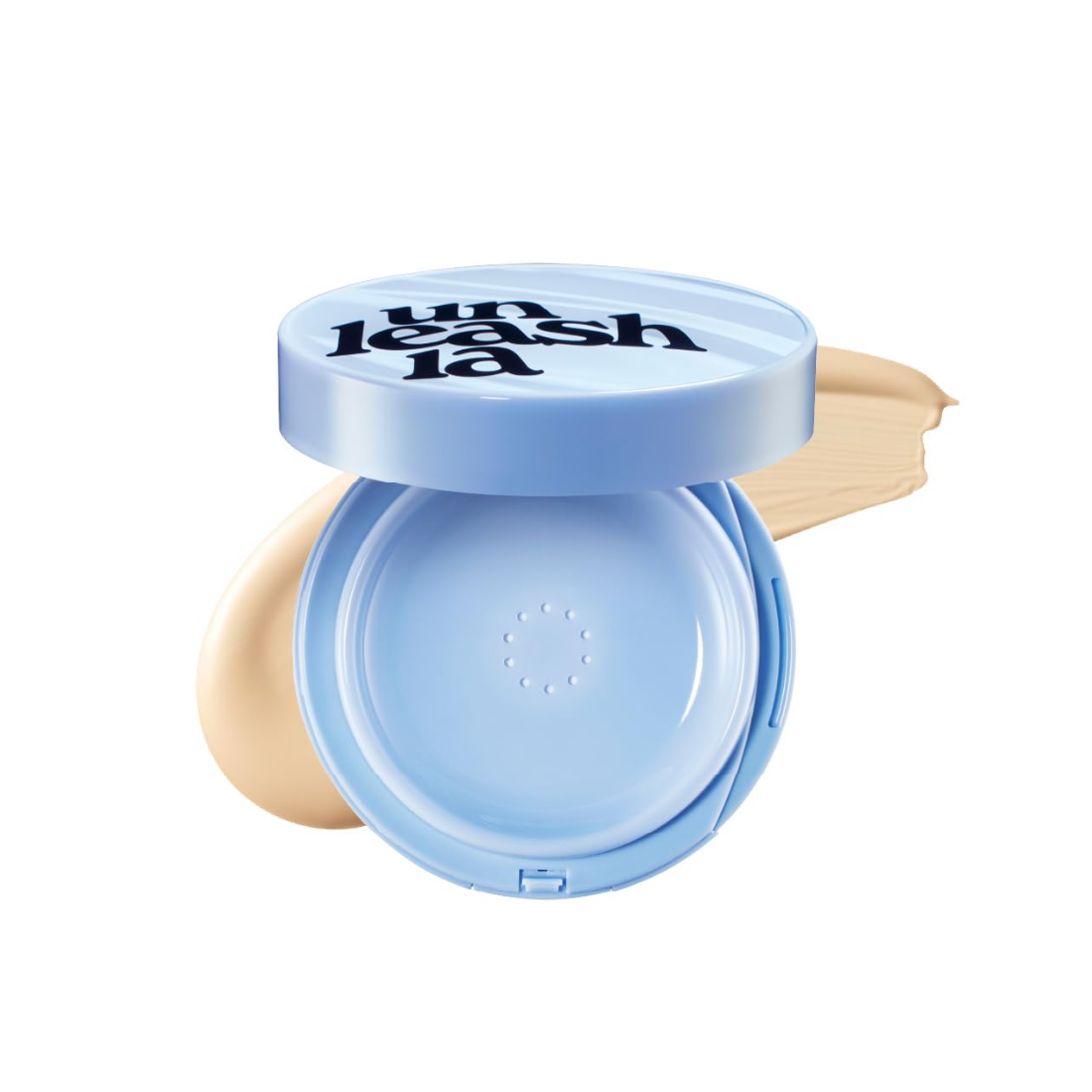 UNLEASHIA Babe Skin Baby Blue Cushion makiažo pagrindas kušonas