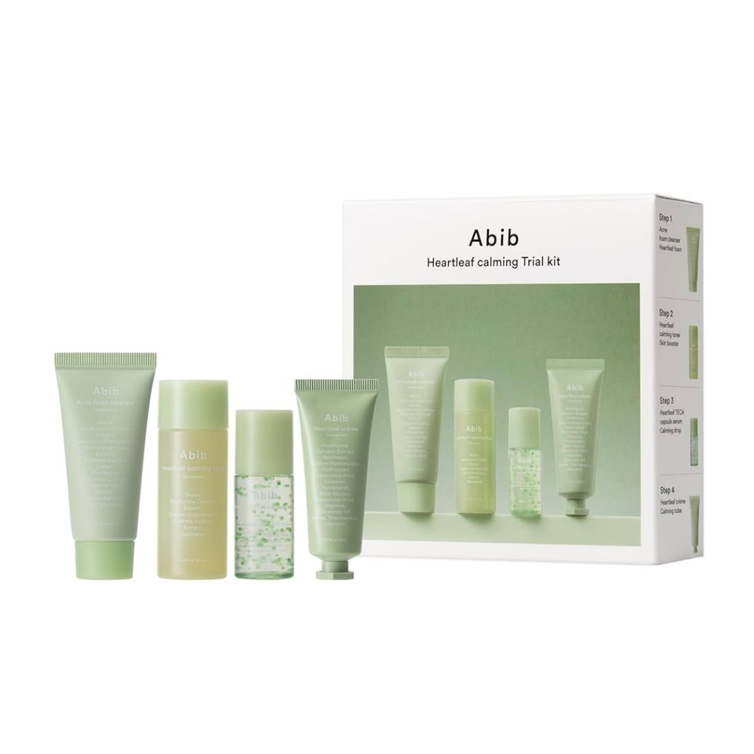 ABIB Heartleaf Calming Trial Kit kelioninio dydžio rinkinys