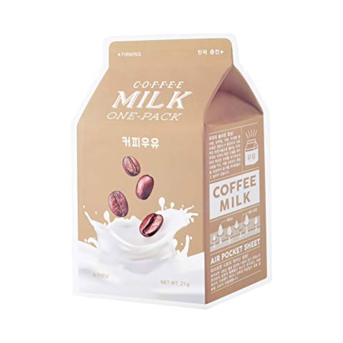 APIEU Milk One Pack Coffee lakštinė veido kaukė