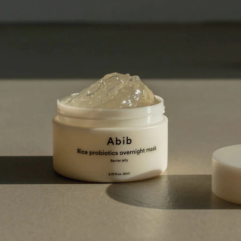 Abib Rice Probiotics Overnight Mask Barrier Jelly naktinė veido kaukė