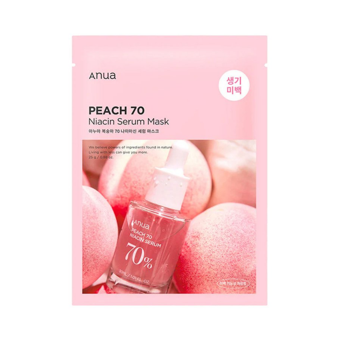 Anua Peach 70 Niacin Serum Mask lakštinė veido kaukė