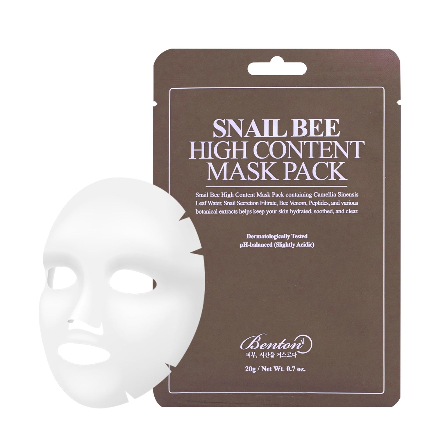 BENTON Snail Bee High Content Mask veido kaukė