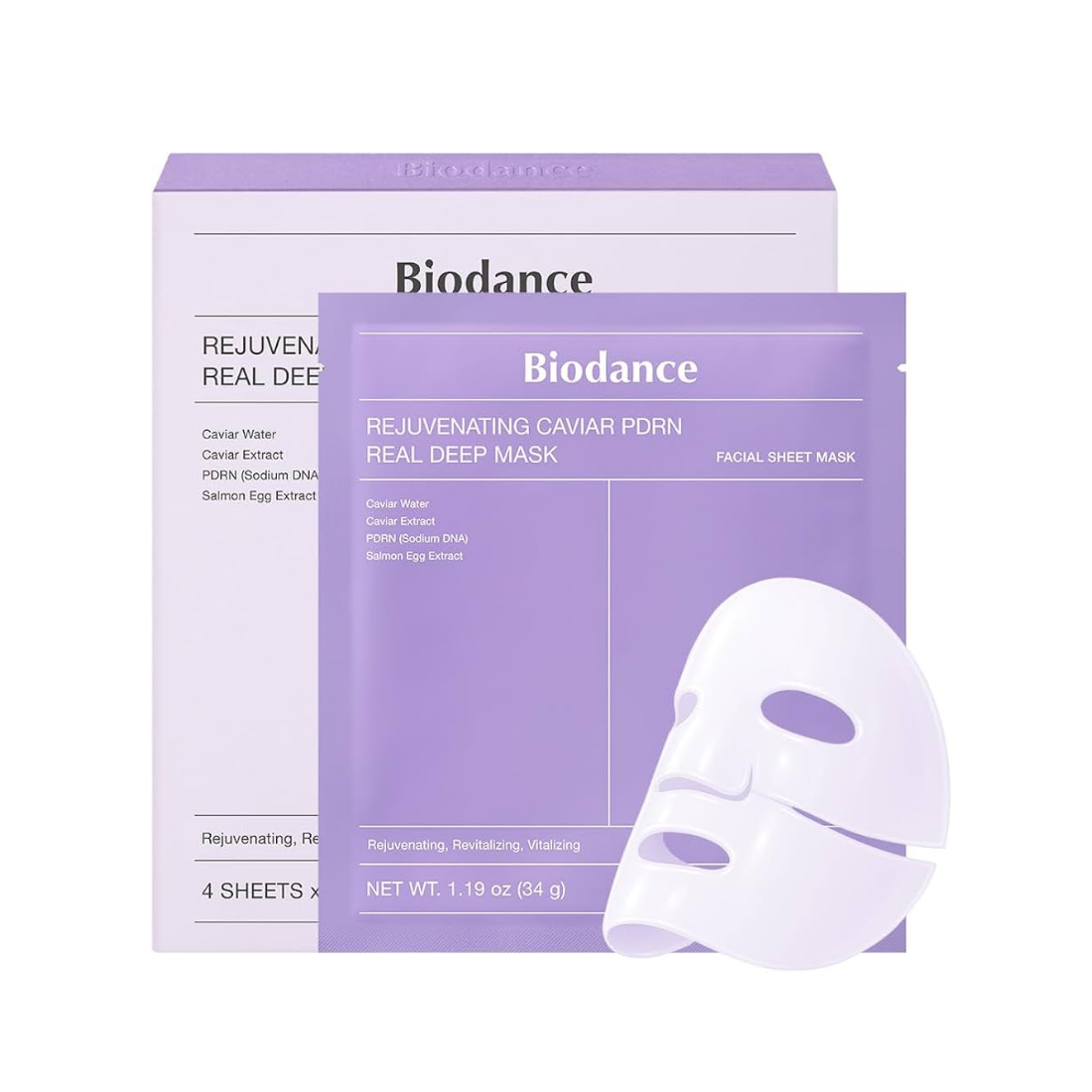 BIODANCE Rejuvenating Caviar PDRN Real Deep Mask hidrogelinė veido kaukė