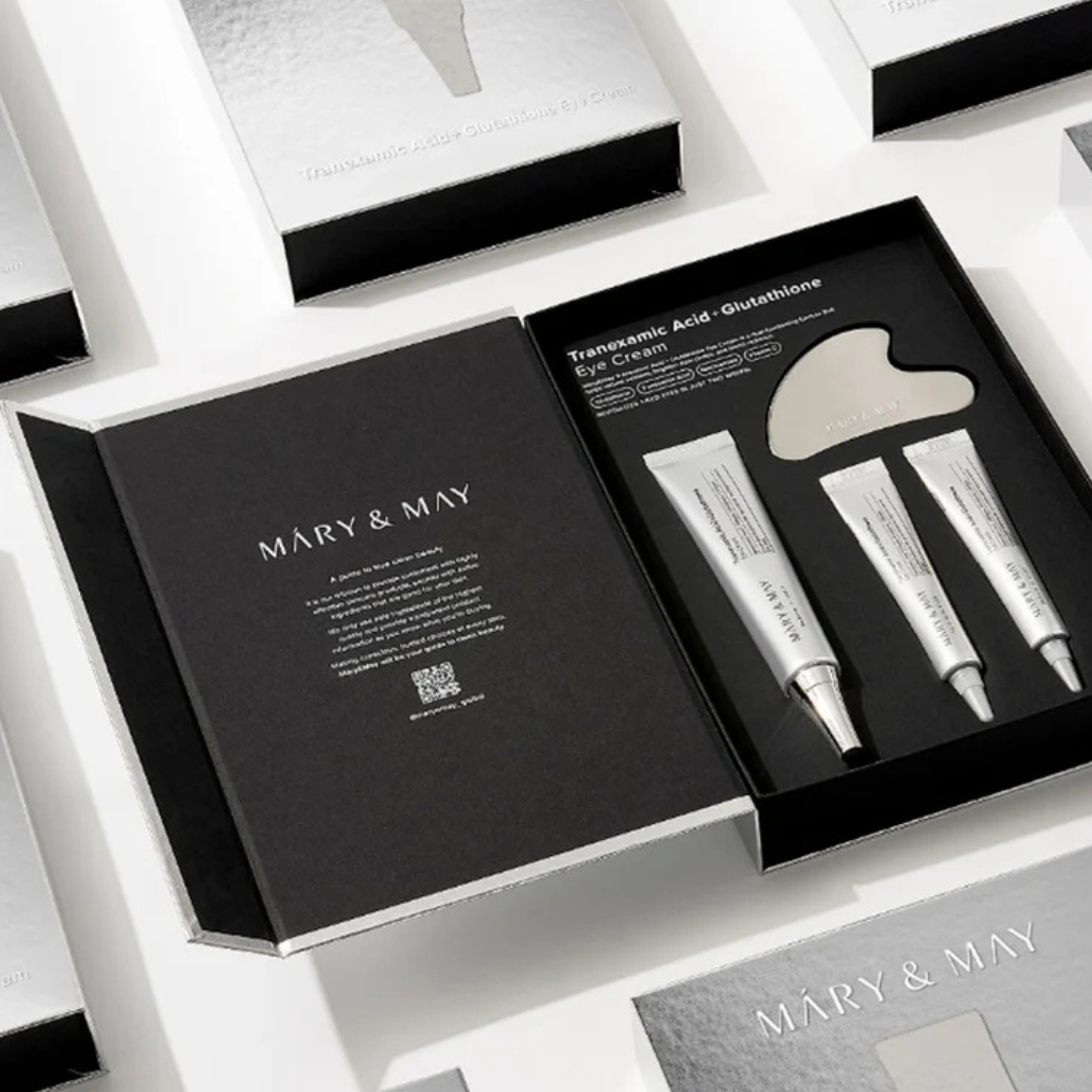 MARY&amp;MAY Tranexamic Acid+Glutathione Eye Cream Kit Set rinkinys