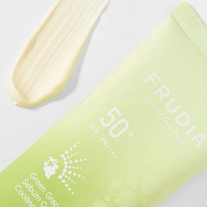 FRUDIA Green Grape Sebum Control Cooling Sun Gel SPF50+ apsauginis gelis nuo saulės