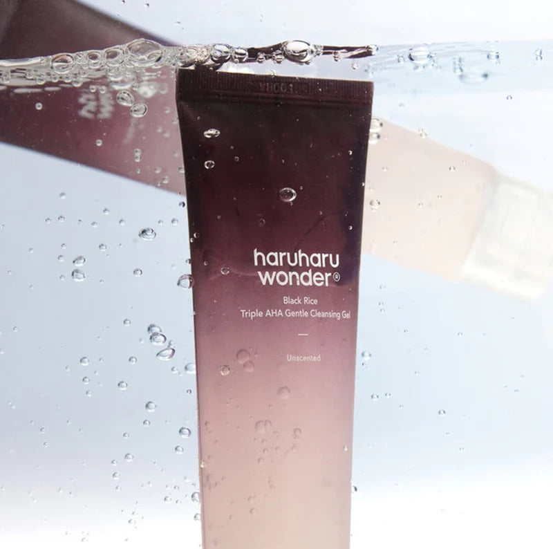 Haruharu WONDER Black Rice Triple AHA Gentle Cleansing Gel valomasis veido gelis