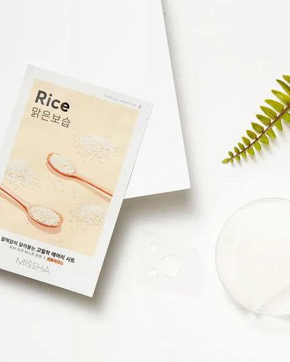 MISSHA Airy Fit Rice Sheet lakštinė veido kaukė su ryžių ekstraktu