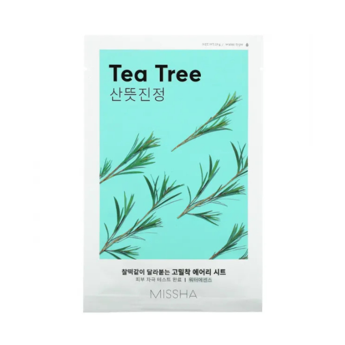 MISSHA Airy Fit Sheet Mask Tea Tree lakštinė veido kaukė su arbatmedžiu