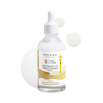 Mary&amp;May Rice Niacin 10% Triple Vitamin Serum Seoul Edition veido serumas