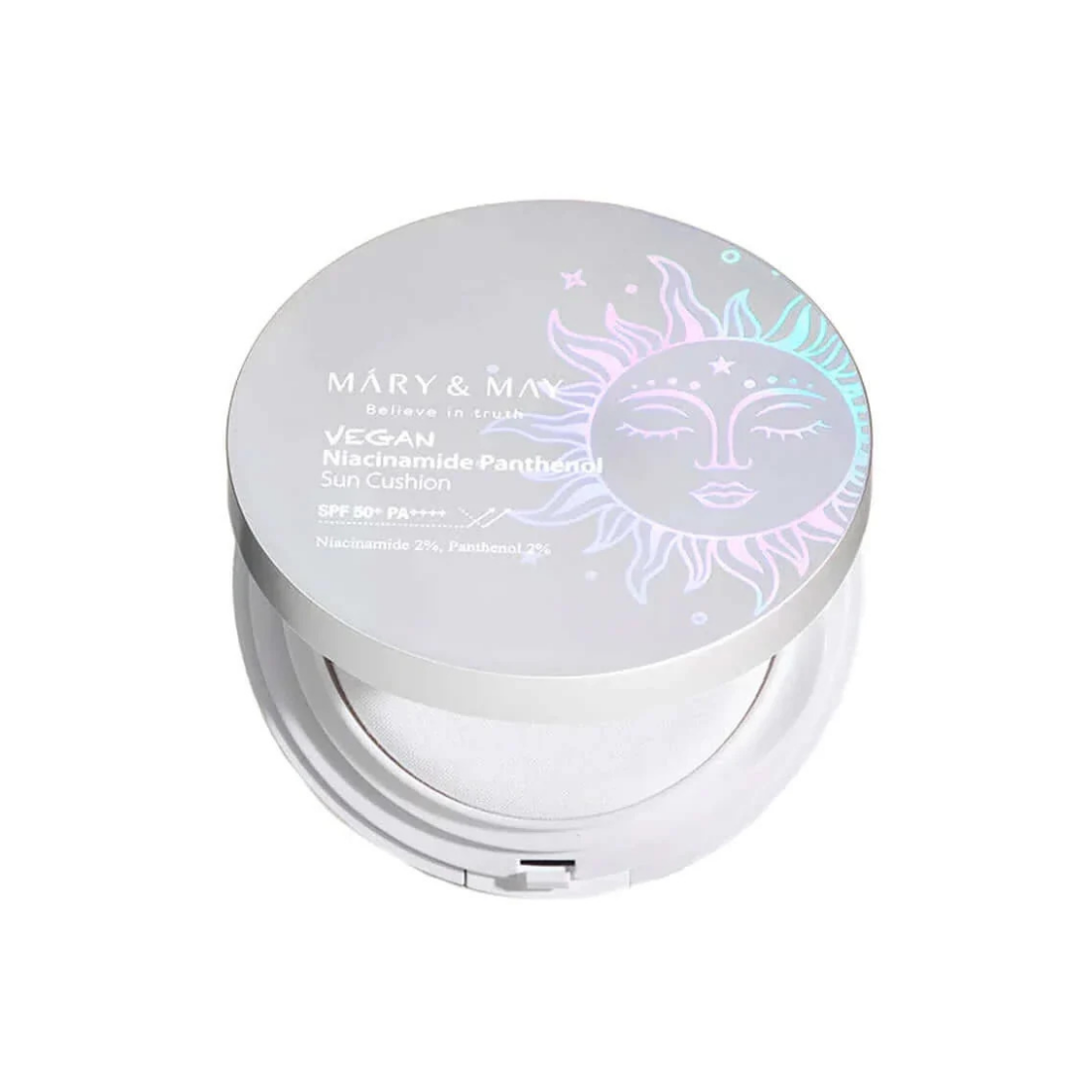 Mary&amp;May Vegan Niacinamide Panthenol Sun Cushion apsauginis kušonas nuo saulės