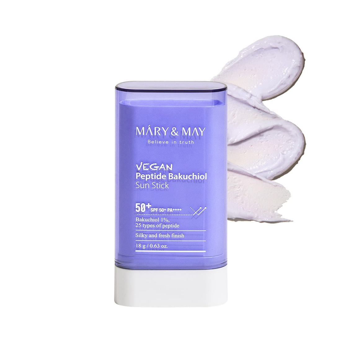 Mary&amp;May Vegan Peptide Bakuchiol Sun Stick SPF50+ pieštukinė apsauga nuo saulės