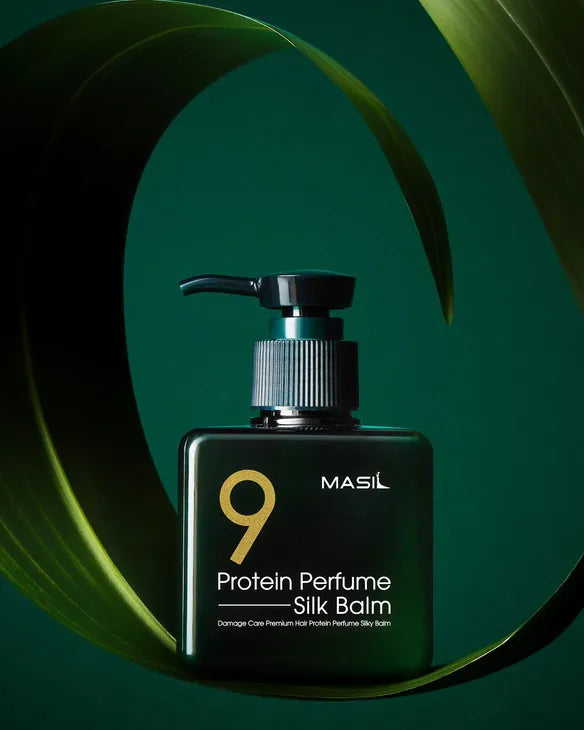 Masil 9 Protein Perfume Silk Balm nenuplaunama plaukų priežiūros priemonė