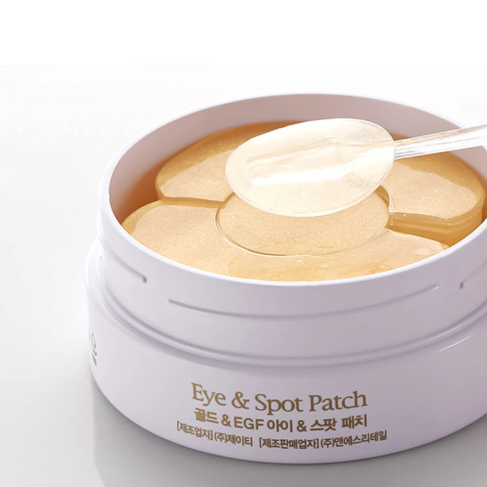 PETITFEE Gold &amp; EGF Hydrogel Eye &amp; Spot Patch paakių pagalvėlės su auksu ir EGF