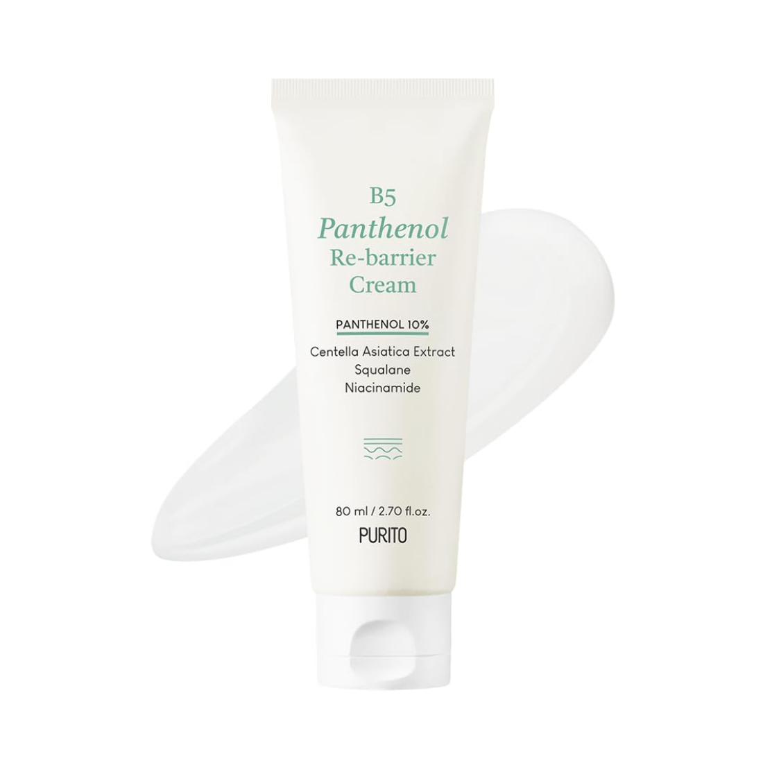 PURITO B5 Panthenol Re-barrier Cream regeneruojantis kremas su pantenoliu