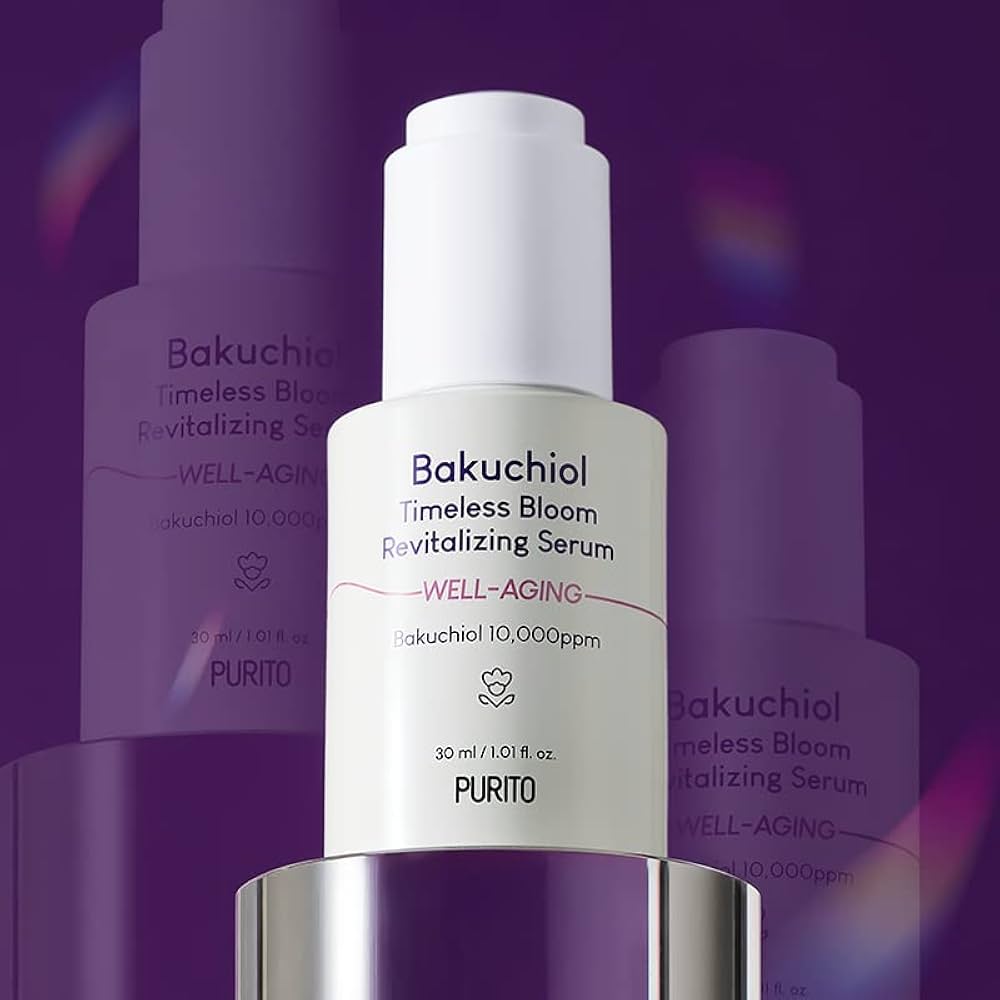 PURITO Bakuchiol Timeless Bloom Revitalizing Serum veido serumas