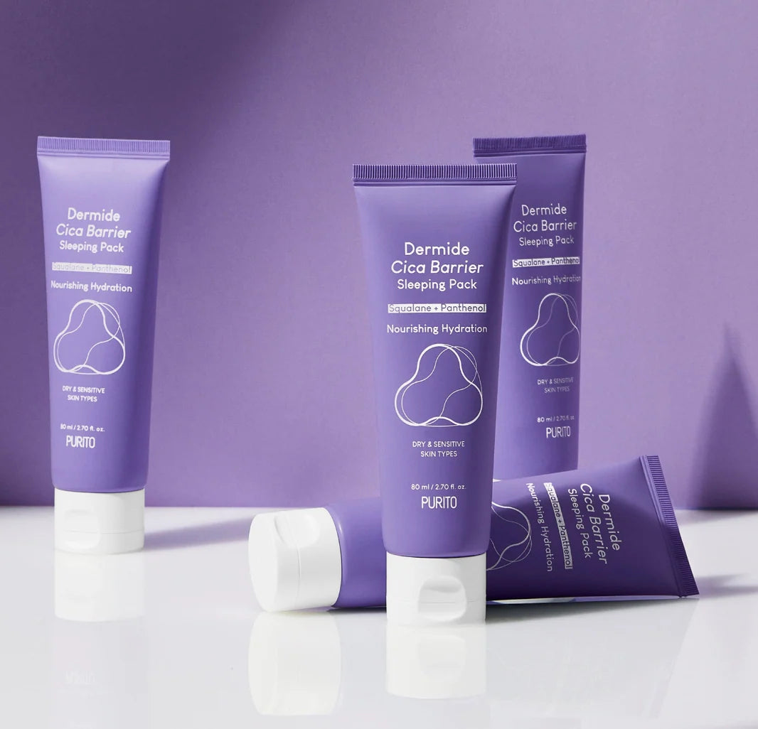 PURITO SEOUL Dermide Cica Barrier Sleeping Pack naktinė veido kaukė