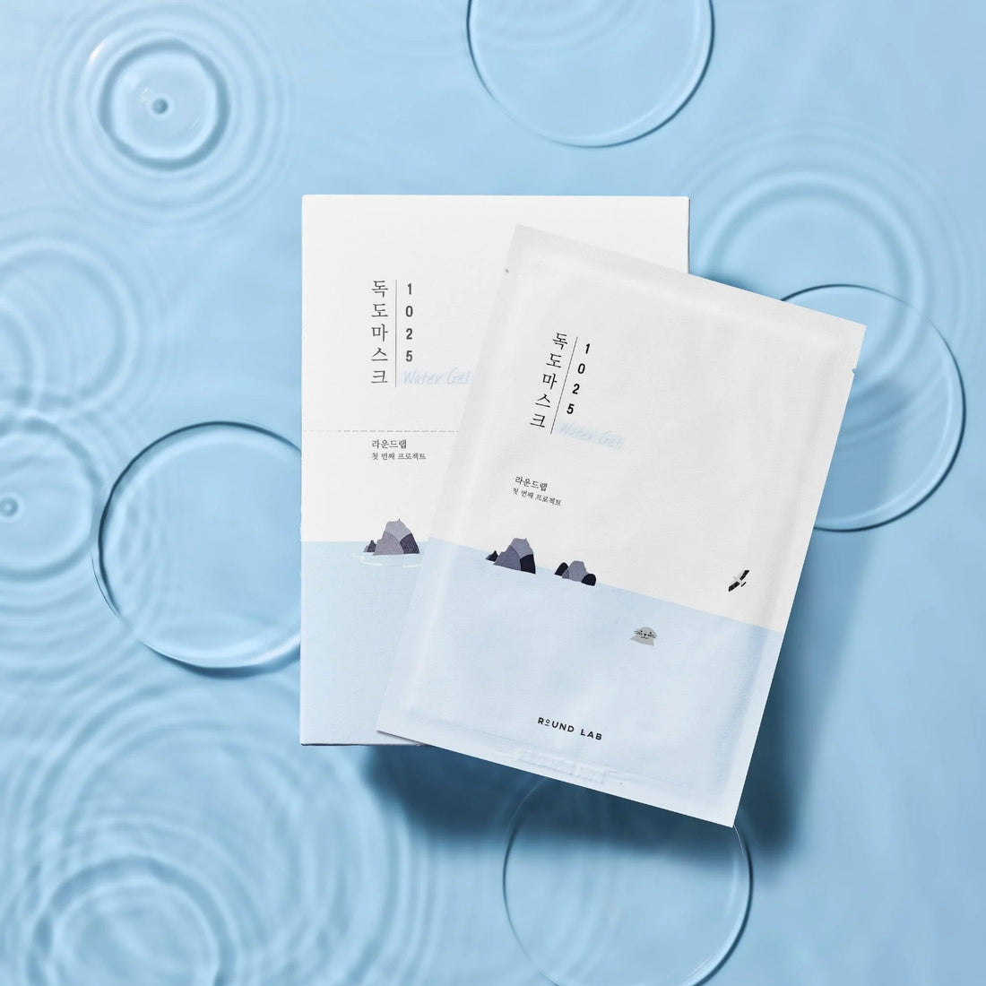 ROUND LAB 1025 Dokdo Hydrating Water Gel Mask veido kaukė