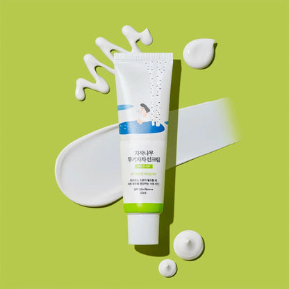 ROUND LAB Birch Juice Moisturizing Mild Up Sunscreen apsauginis kremas nuo saulės