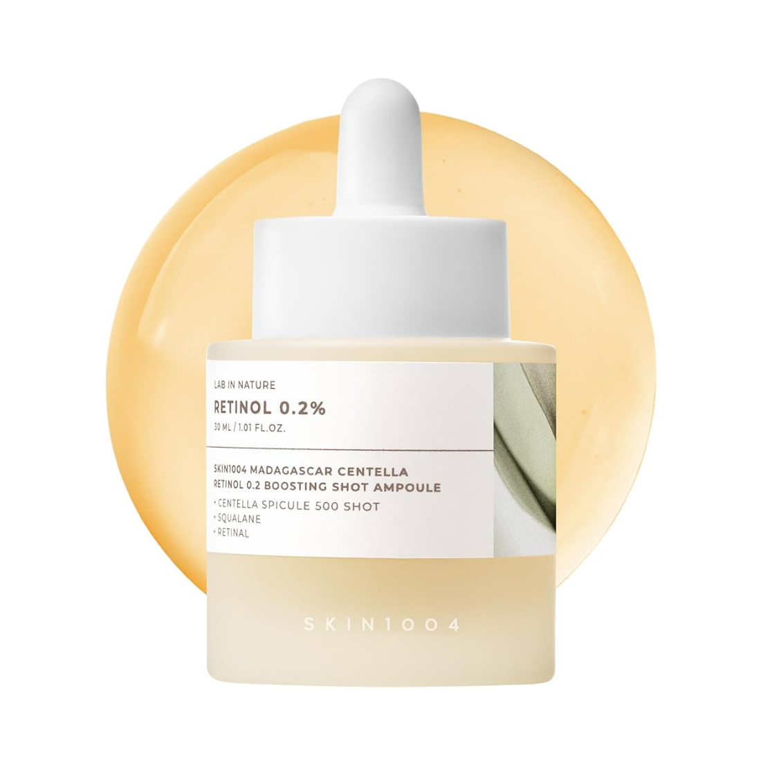 SKIN1004 Lab in Nature Madagascar Centella Retinol 0.2 Boosting Shot Ampoule veido serumas