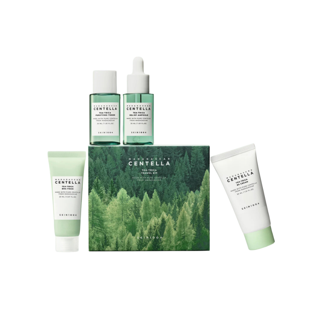 SKIN1004 Madagascar Centella Tea-Trica Travel Kit kelioninio dydžio rinkinys