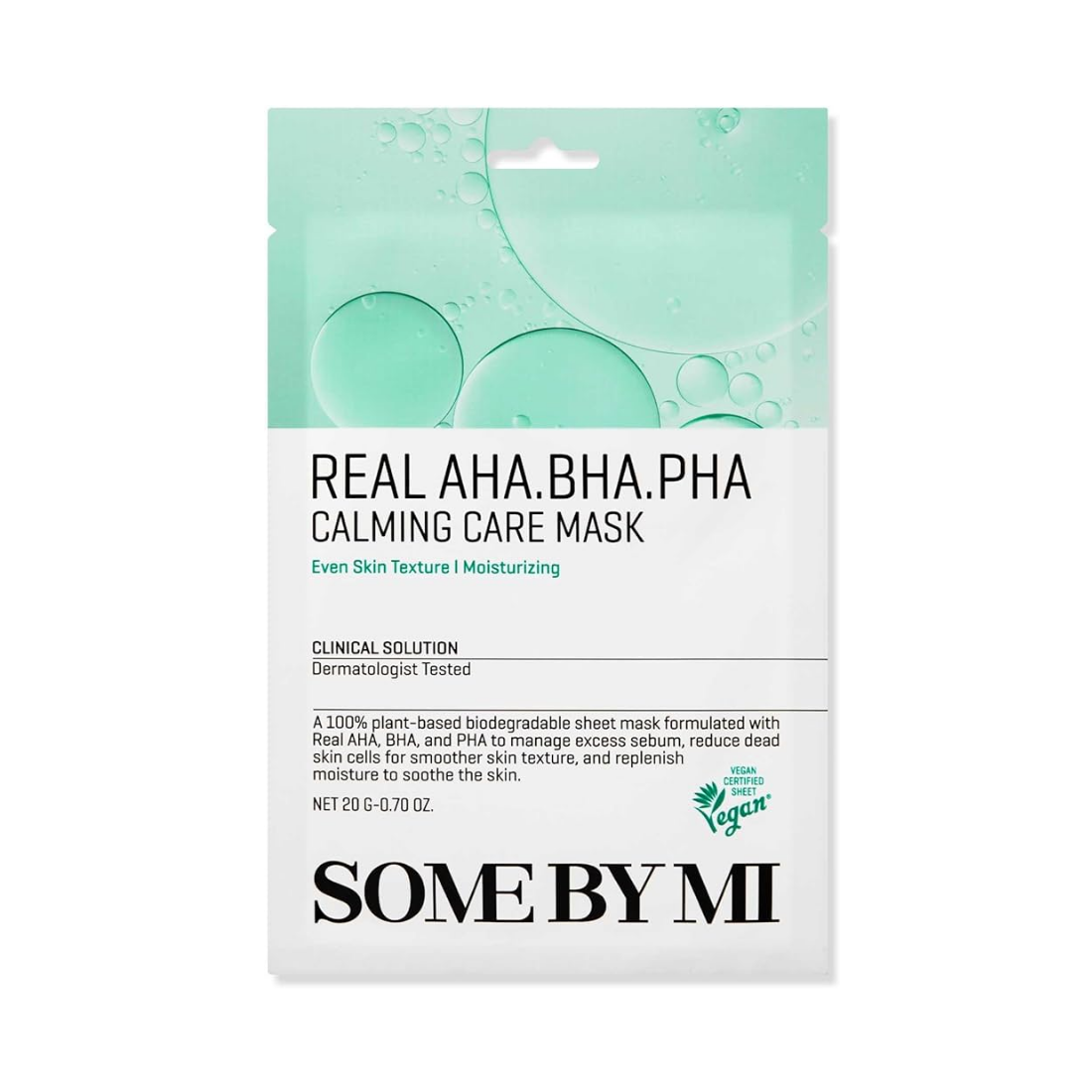 SOME BY MI Real AHA-BHA-PHA Calming Care Mask lakštinė veido kaukė