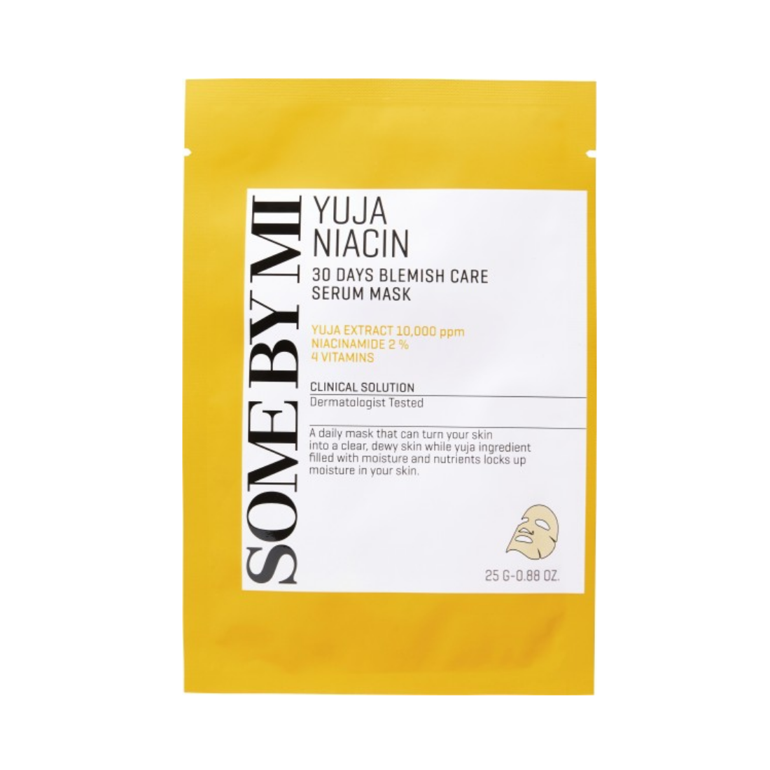 SOME BY MI Yuja Niacin Blemish Serum Mask veido kaukė