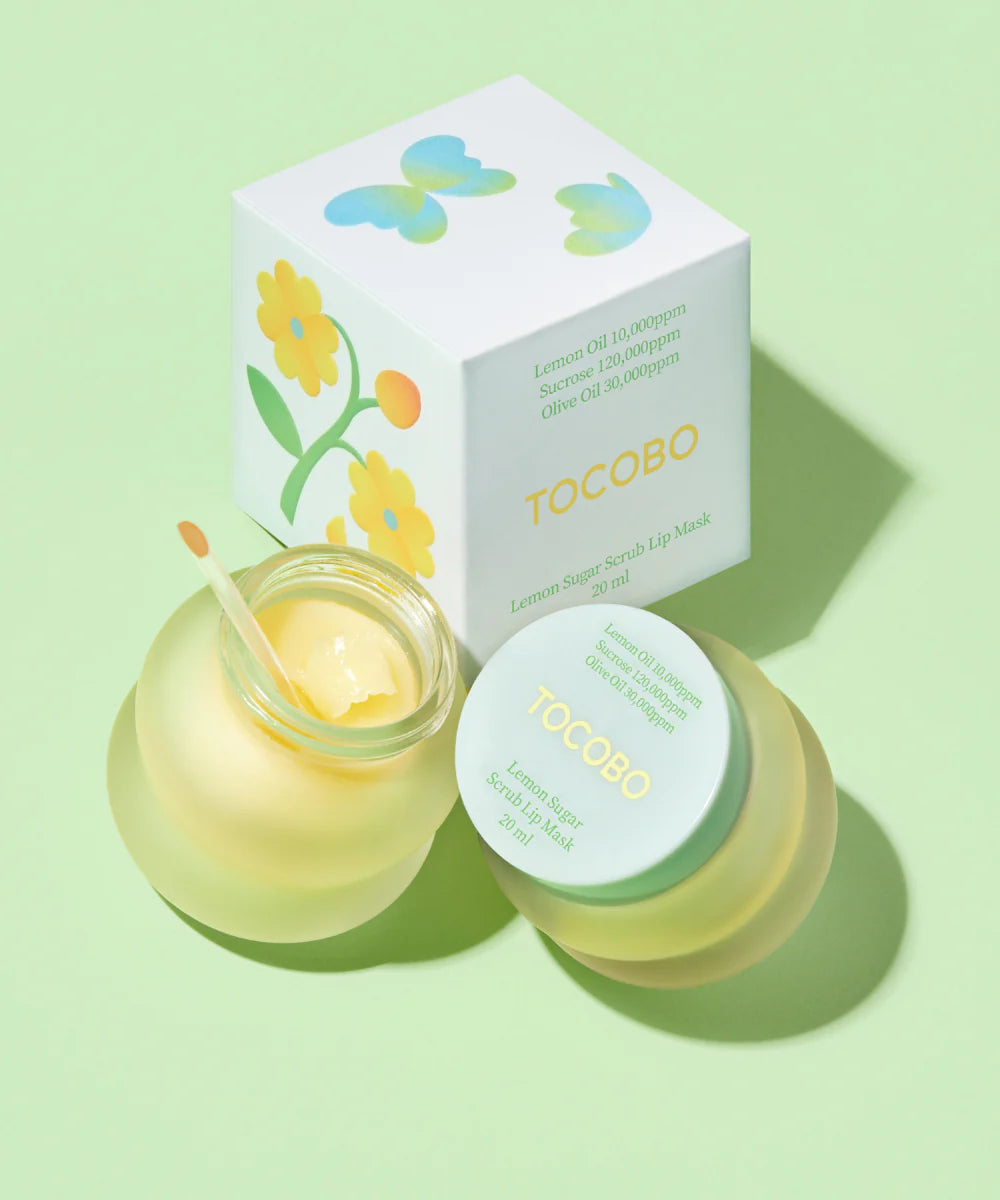 TOCOBO Lemon Sugar Scrub Lip Mask lūpų kaukė-šveitiklis