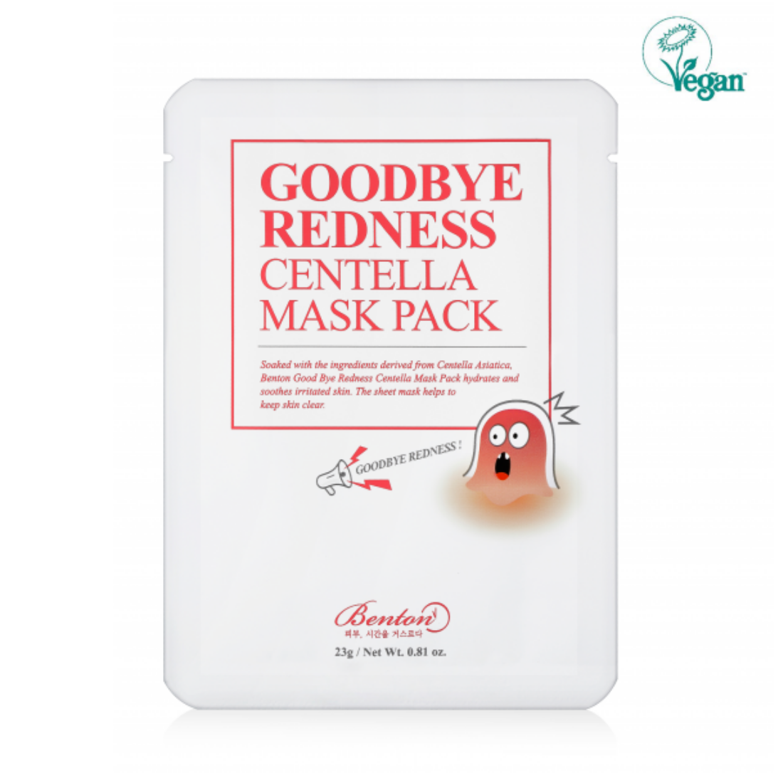 BENTON Goodbye Redness Centella Mask lakštinė veido kaukė