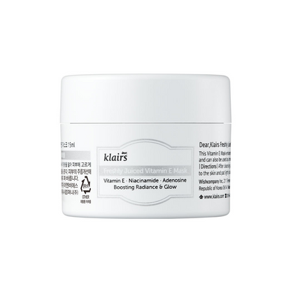 Klairs Freshly Juiced Vitamin E Mask mini talpos veido kaukė