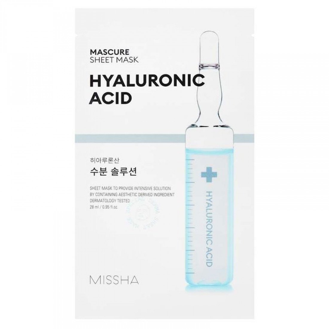 MISSHA Mascure Hydra Solution Sheet Mask veido kaukė su hialuronu